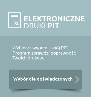 Elektroniczne druki PIT. Wybierz i wypełnij swój PIT. Program sprawdzi poprawność Twoich druków. Wybór dla doświadczonych.